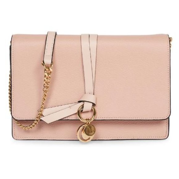 Chloe Handbags - Chloe Mini Alphabet Leather Shoulder Bag Blush Nude